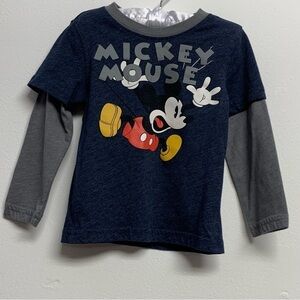 Disney Store Mickey Mouse Long Sleeve Shirt Size Kids 3 Toddler Shirt
